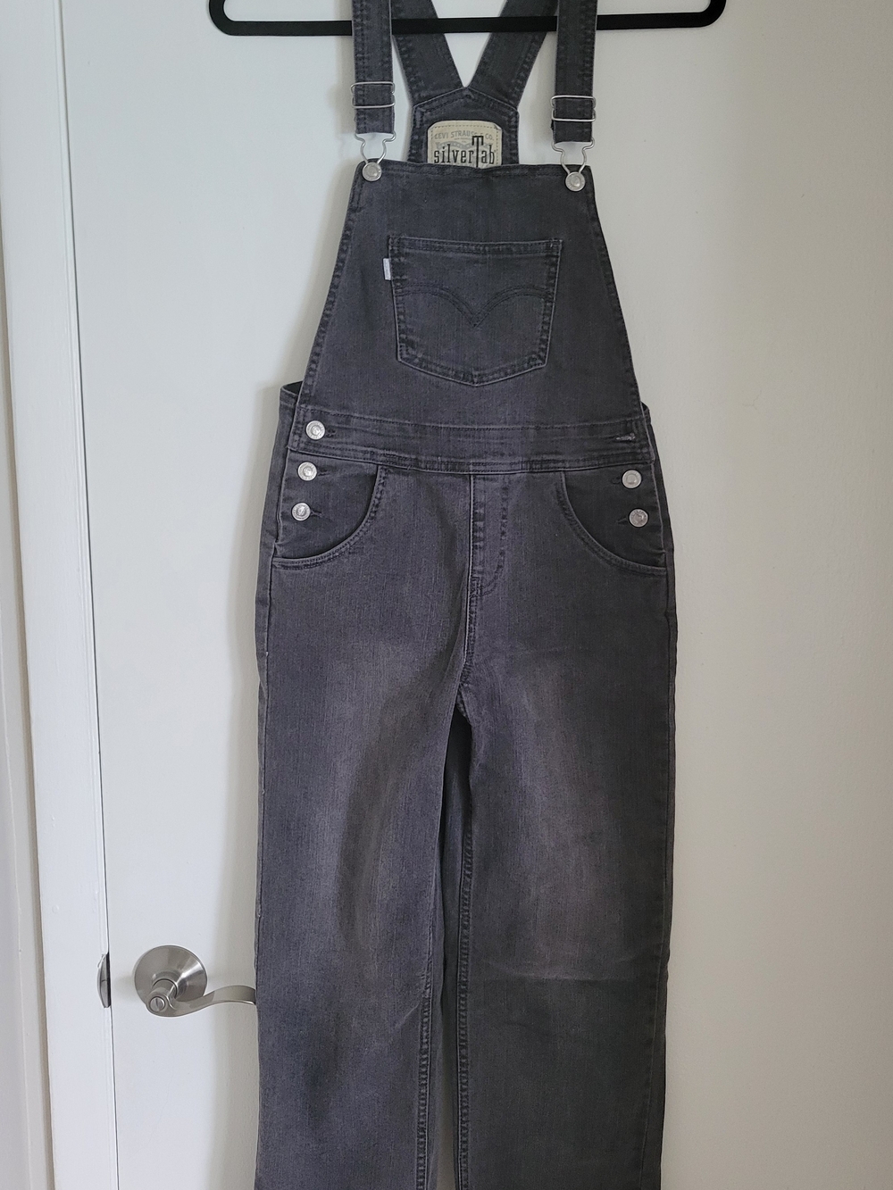 Levi's Charcoal Gray Relaxed Denim Overalls - Kids